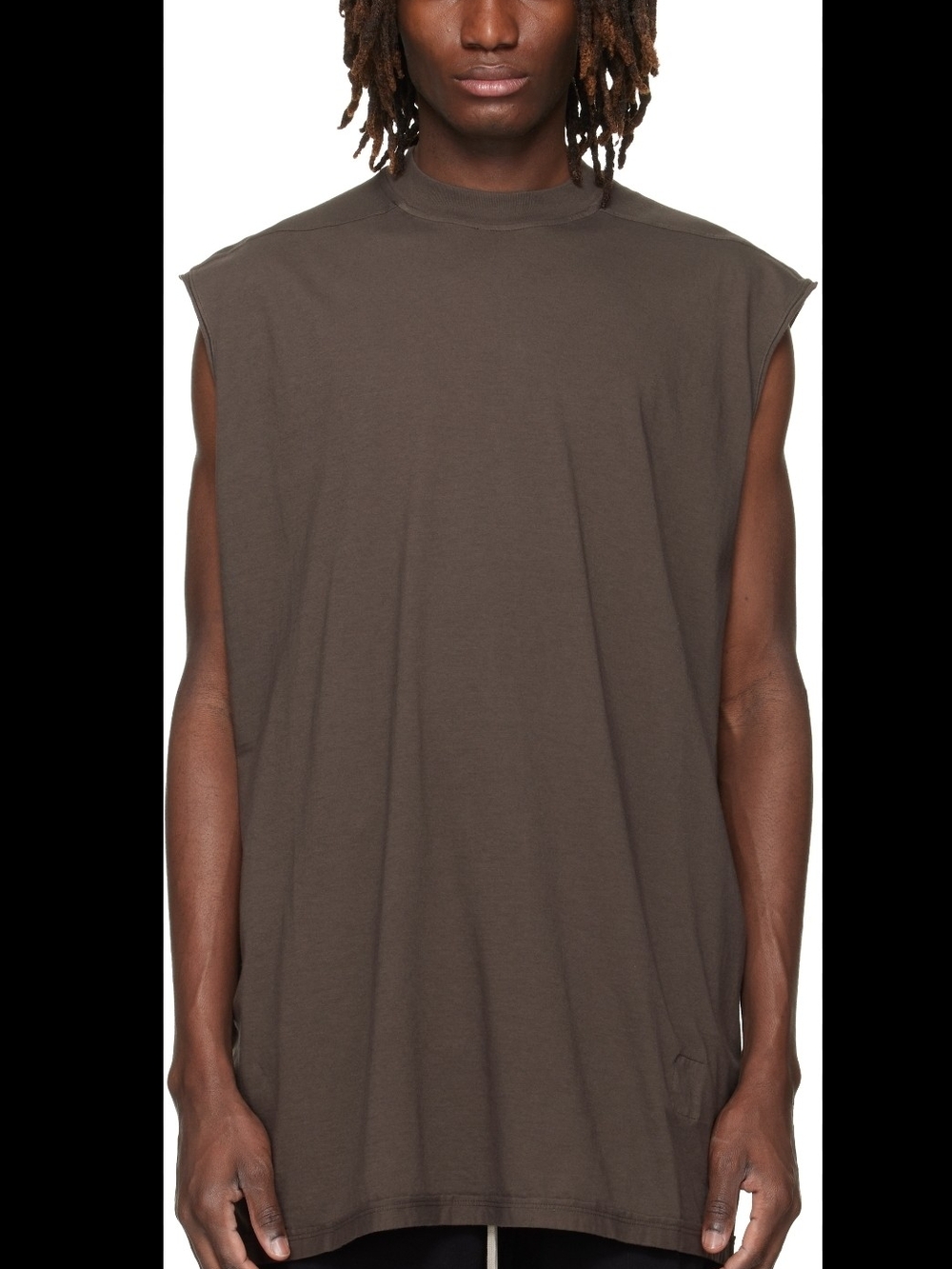 ASOS Oversized Sleeveless Tee in Olive Brown